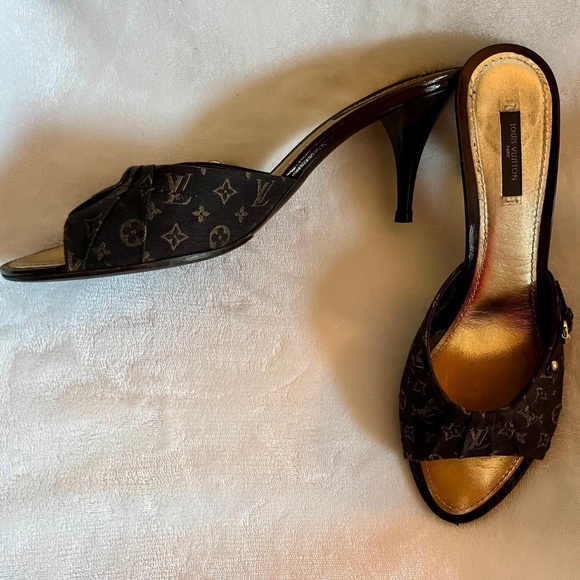 Louis Vuttion Denim High Heels Size 10 - Picture 1 of 4